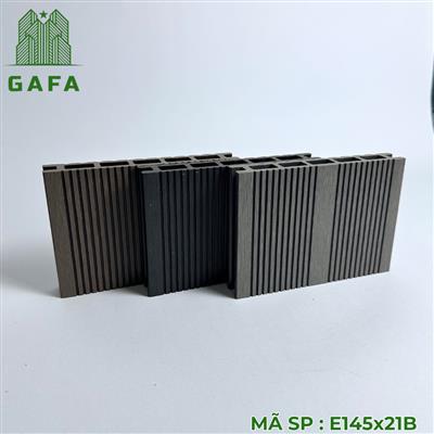 Thanh rỗng sàn gỗ nhựa ngoài trời - 5 lỗ chữ nhật E145x21B